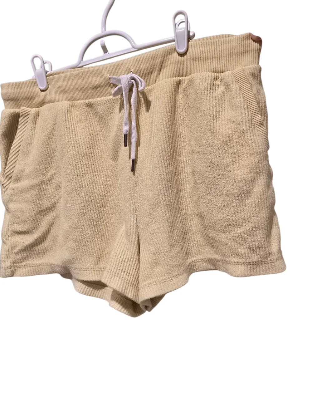 aerie Ribbed Knit Drawstring Shorts - Butter Yellow XL
